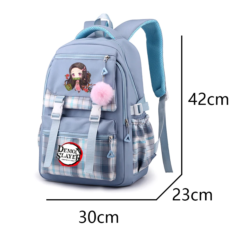 Anime Demon Slayer Backpack for Girl Boy Anime Printed Bookbag Women Bag Student Teenager Children Knapsack Schoolbag Rucksack