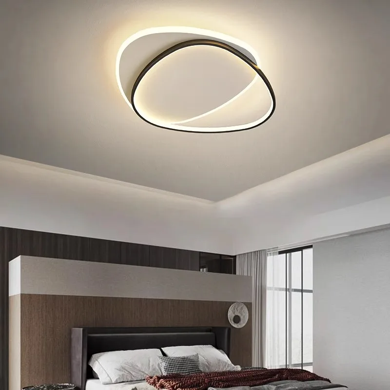 Imagem -05 - Modern Round Led Ceiling Lights Simples Lâmpadas Quarto Iluminação Interior Decoração de Casa Luminárias Estudo e Sala de Estar