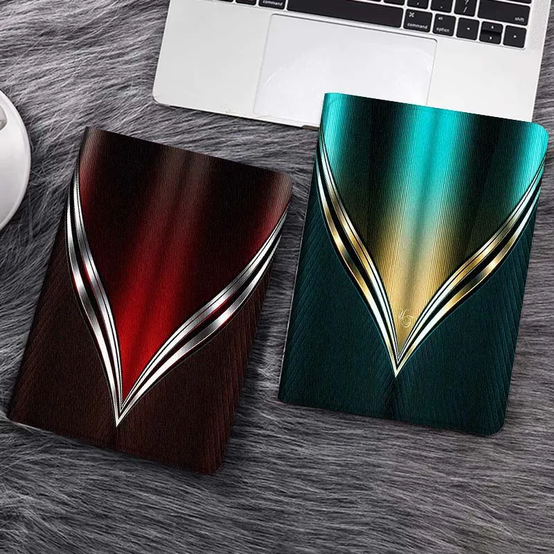 

Красный металлический чехол с серебряным узором для iPad Pro Air 5-го, 6-го, 7-го поколений, 13 дюймов, M3, M4, M5, 12.9, 13.3 дюйма, 2018, 2022, 2024, 2025 годов выпуска