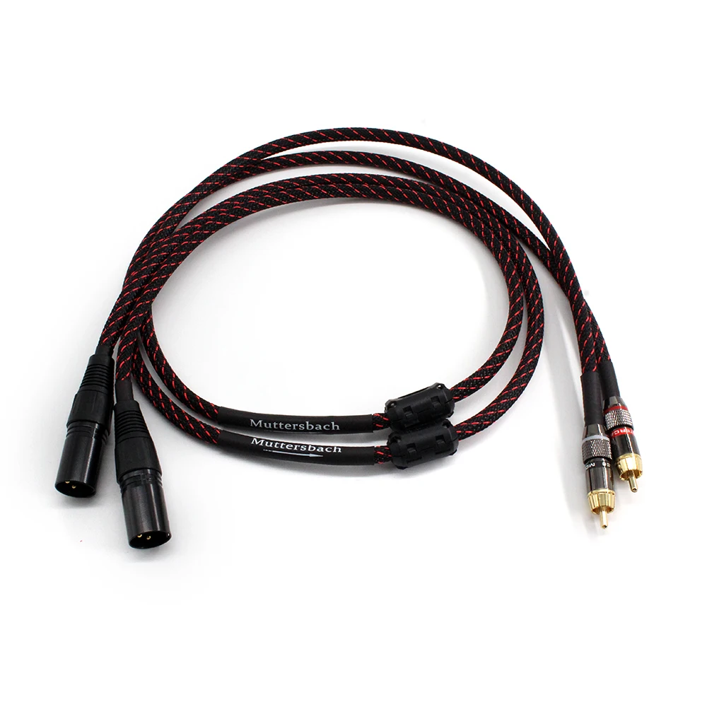 Canare  L-4E6S HIFI Audio cable 2rca Male to 2 xlr Male Microphone Amplifier Mixer Patch Cable Dual XLR Male Cable 4N OFC Wire