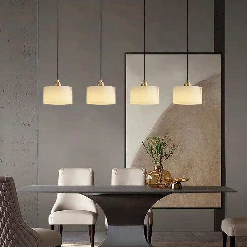 

Copper Marble Pendant Lamp For Kitchen Dining Room Living Room Bedroom Bedside Aisle Modern Luxury Hanging Chandelier Lights