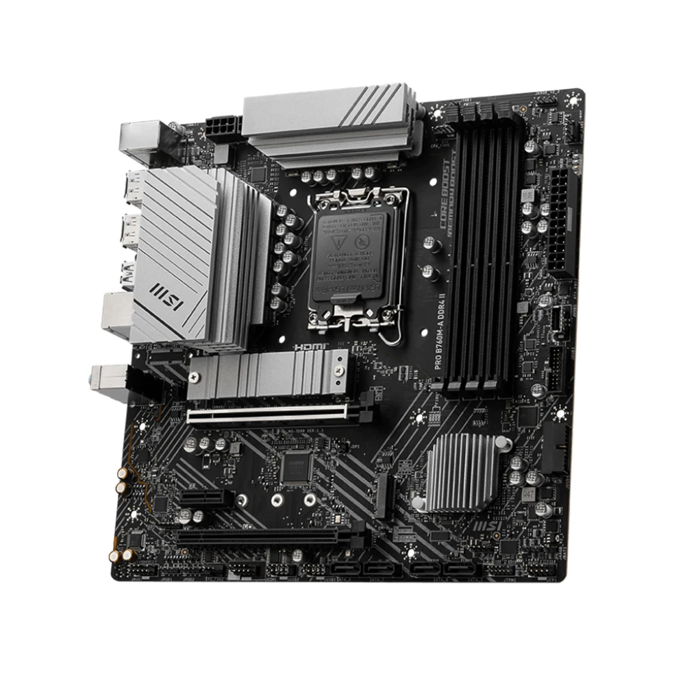 MSI PRO B760M-A DDR4 II Motherboard LGA1700 Support Intel 12th 13th 14th Processor i5-12400F 13600K CPU 2xM.2 2xHDMI PCIe4.0