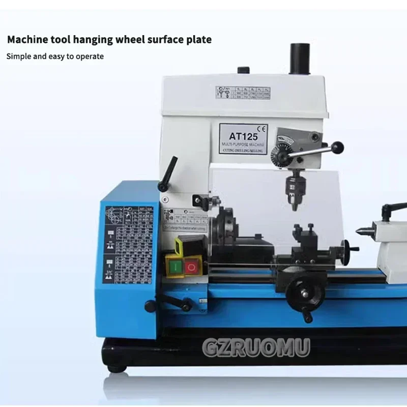 AT125 Household Milling Small Lathe Machine Tool Bench Multifunction Bench Drilling Machine Tool 85 * 60MM Processing Machine