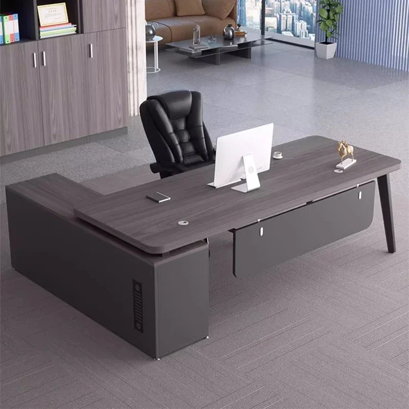 Multifunctional Modern Office Desk Wooden Computer Gaming Office Desk Standing