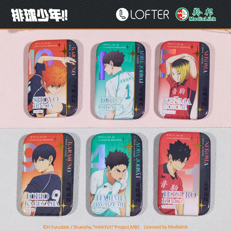 

Haikyuu!! Shoyo Hinata Tobio Kageyama Kozume Kenma China Official Authorization Acrylic Young Companion Square Badge