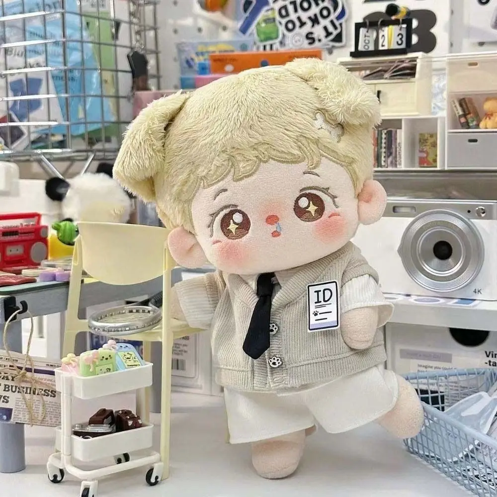 Leibchenrock, adrette Baumwolle, Puppenkleidung, kariert, Schleife, Knoten, Idol-Puppenkleidung, Tulpe, Perle, 20 cm, Baumwolle, Puppen-Outfit, Geburtstagsgeschenk