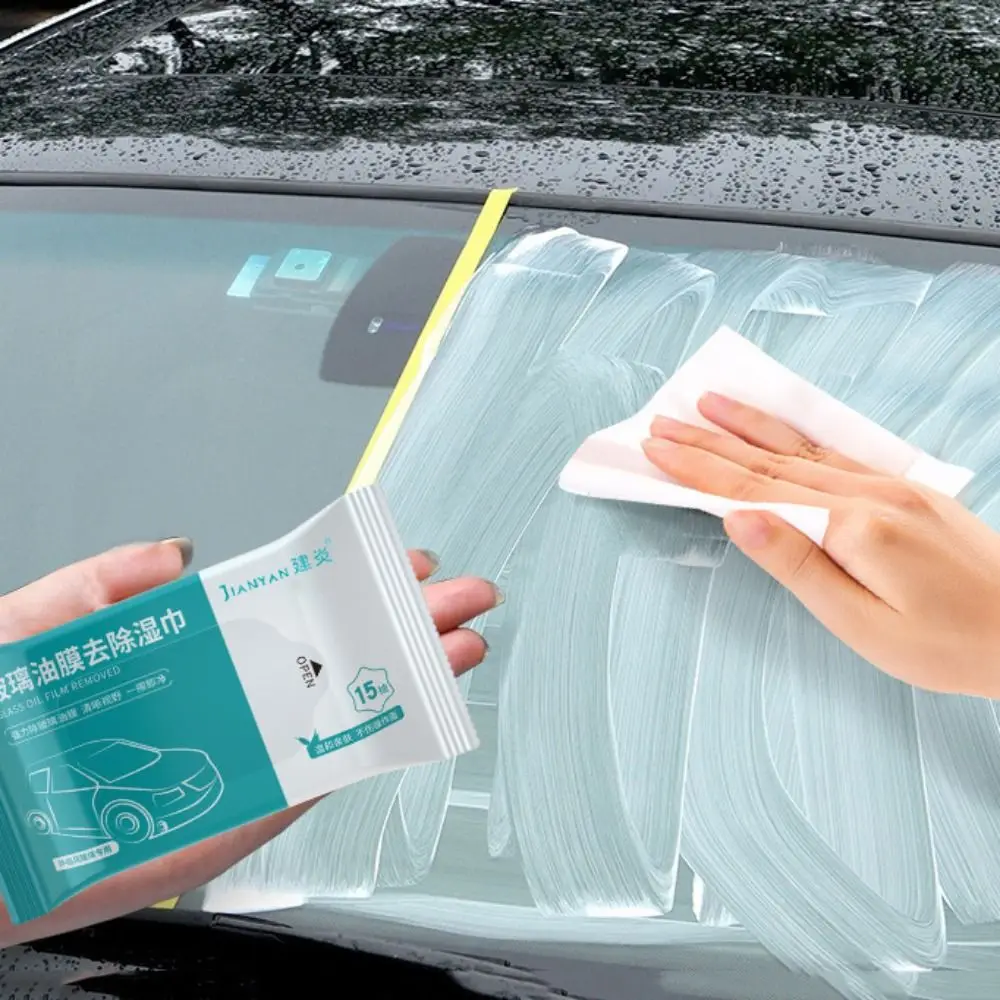 

30 Pcs New Design Powerful Decontamination Brightening Windshield Cleaning Stain Removal Wipes Oil Film Car Glass Wipes