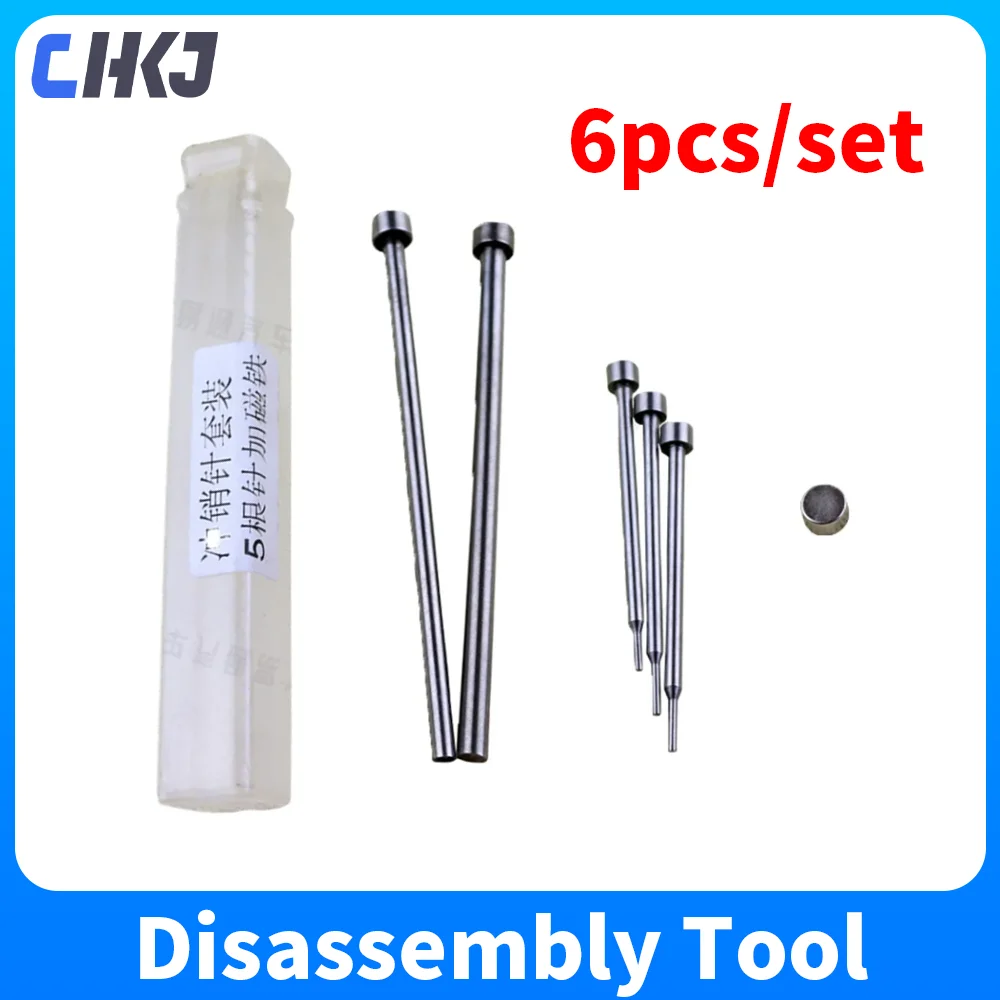 CHKJ 6PCS/Lot Car Remote Key Pin Removal Pin Disassembly Tool Locksmith Repair Tools Key Out Blade Needle Pin Remover Magnet