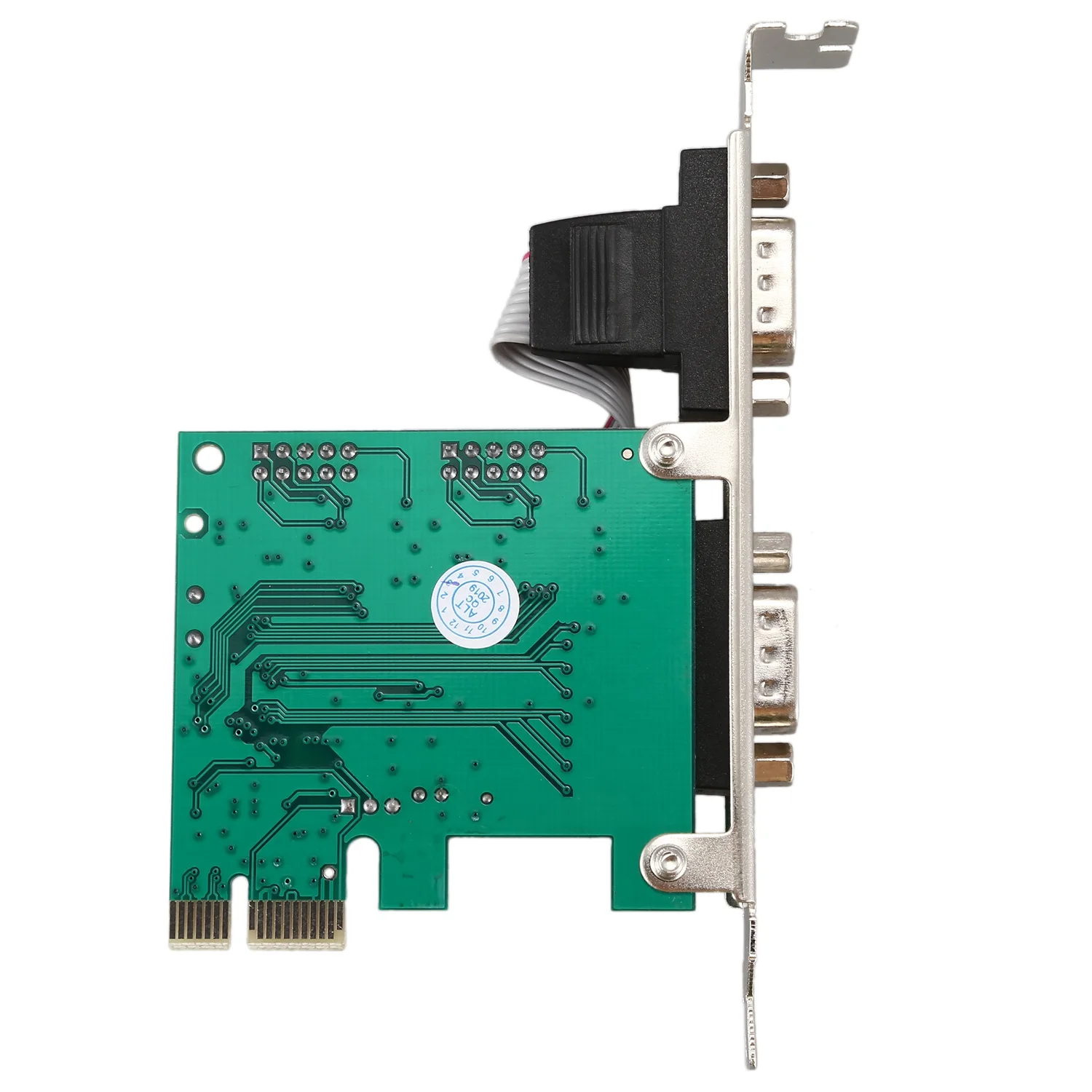 PCI-E PCI Express Dual Serial DB9 RS232 2 Ports Controller Adapter Card Green