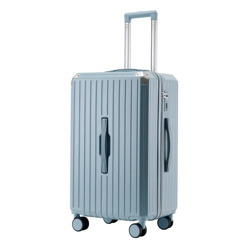 New Suitcases on Wheels Large Capacity Thickened Travel Luggage Bags Leather Boarding Trolley Case 20\'\' 24\