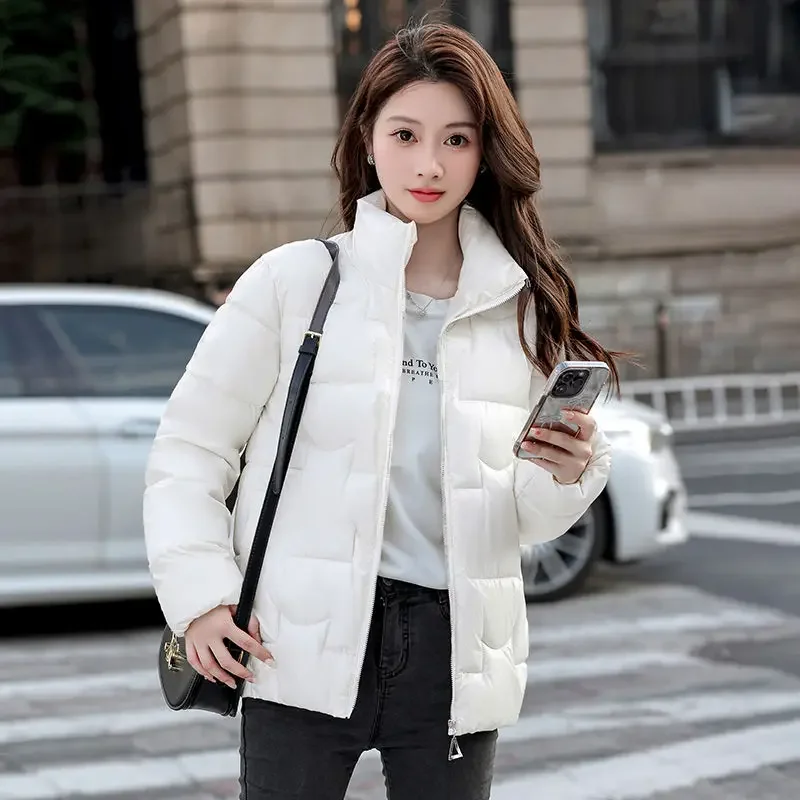 Women's Winter Thickened Jackets Heavy-Weight Coats Quilted Jacket Long Fitted Parka with Pockets Women down cotton coat