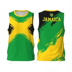 Men Basketball Sports Jamaica Flag Running Fitness Multifunction Jersey Sleeveless shirt Custom Name Nunber Exclusive