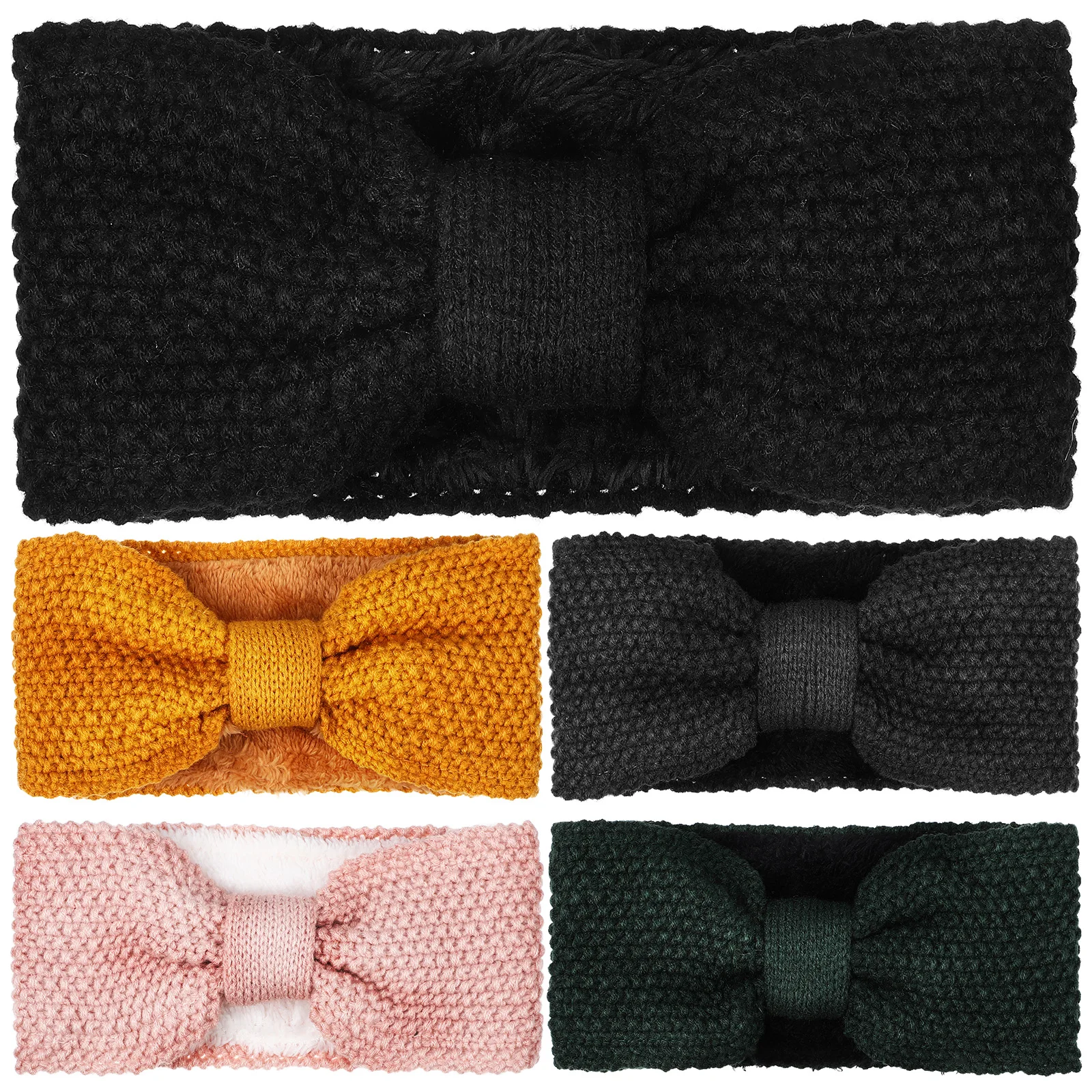 

Ladies Knitted Stretchy Elastic Hair Accessories Exercise Headb s Bow Tie Yoga Exercise Home Use