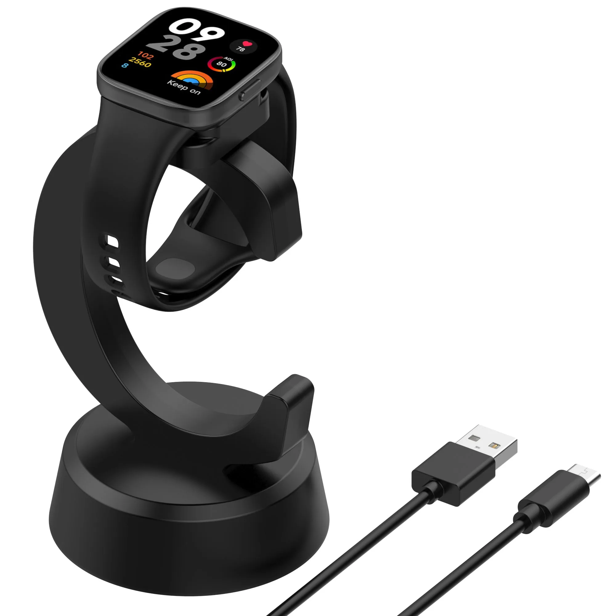 Charging Dock for Redmi Watch 3/ Watch 2 Charger Holder for Xiaomi Band 7 Pro/ Poco Watch/ Horloge 2 USB Cable with Plastic Hold