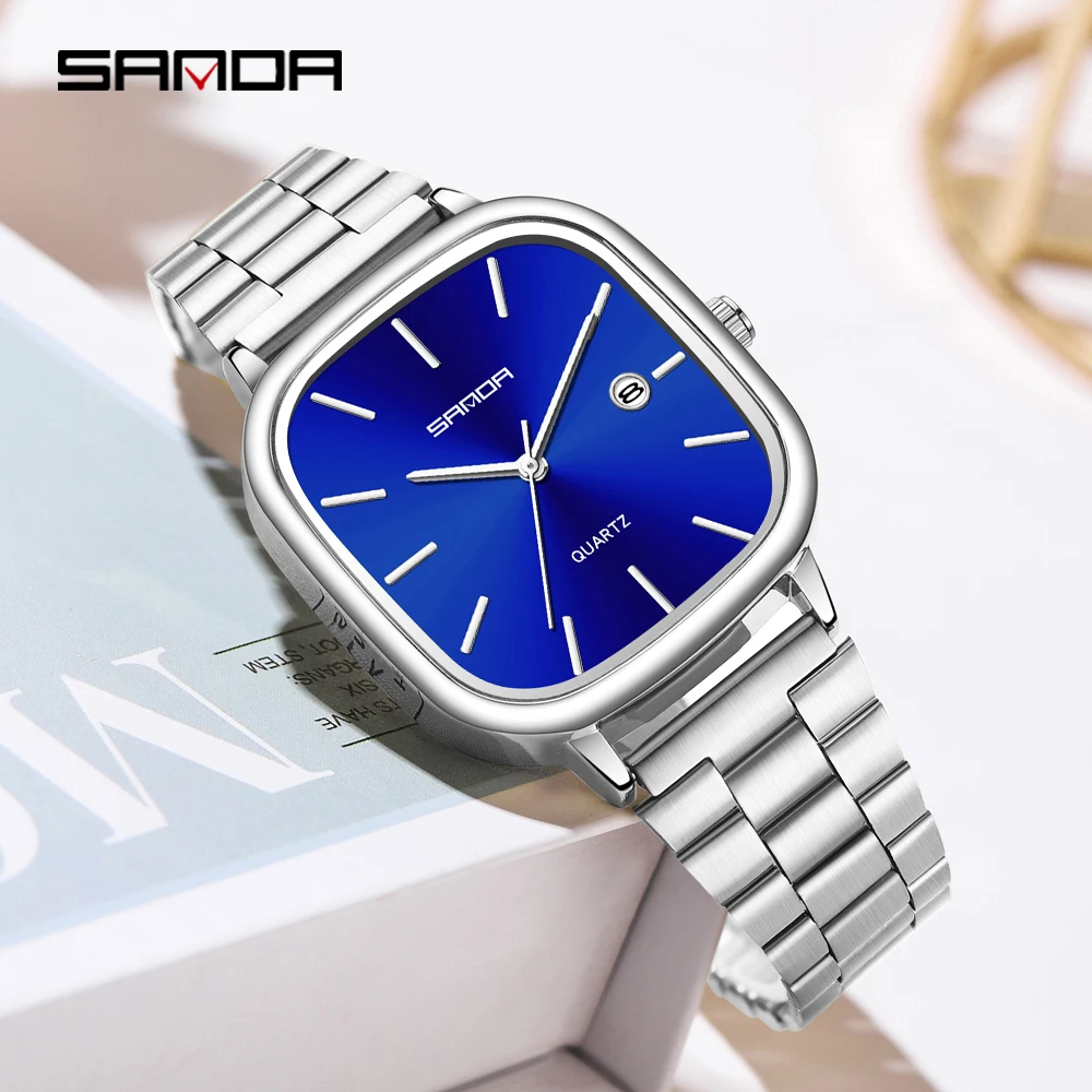 2026 Fashion SANDA Brand Casual Women's Watch Calendar Night Light Waterproof Luxury Business Men's Quartz Watch 3277
