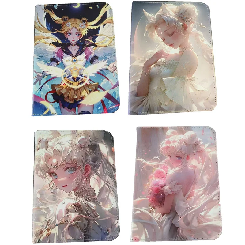 

Sailor moon Card Binder 4/9 Pocket Trading Card Holder Anime Card Binder with 50 inner Pages Zipper Holder Up to 400/900 Cards