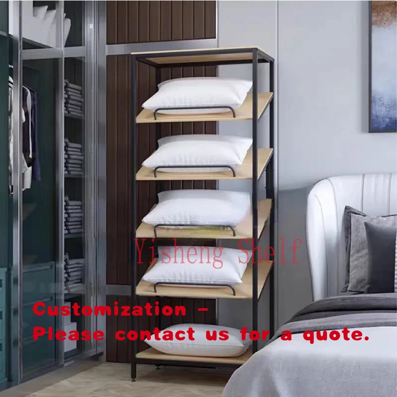 

custom.YiSheng Luxury Heavy Duty Double-sided Metallic Customized Display Stand Home Textile and Bedding Promotion