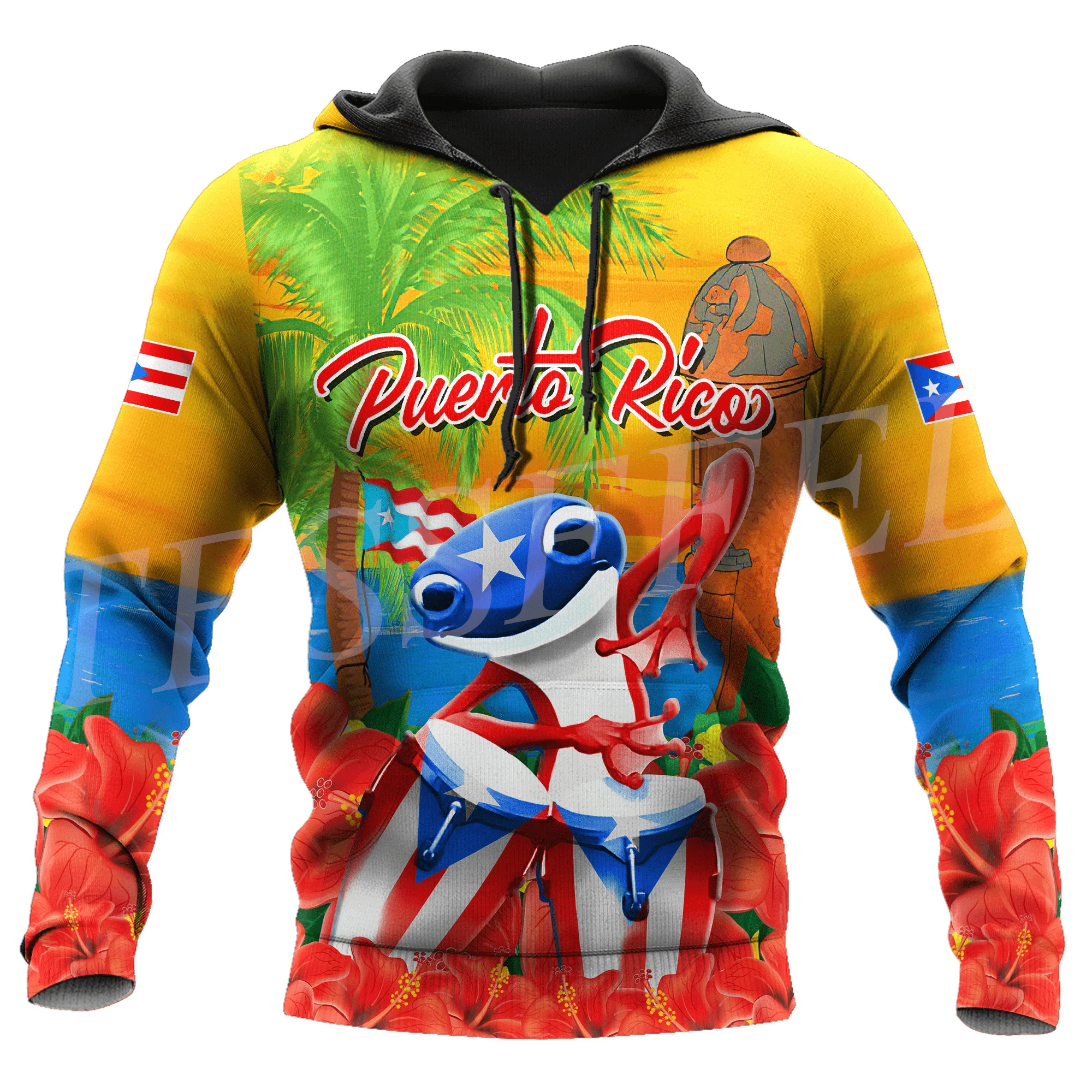 

Custom Name Country Puerto Rico Boricua Taino Caribbean Sea Tattoo Retro 3DPrint Harajuku Casual Funny Pullover Jacket Hoodies N