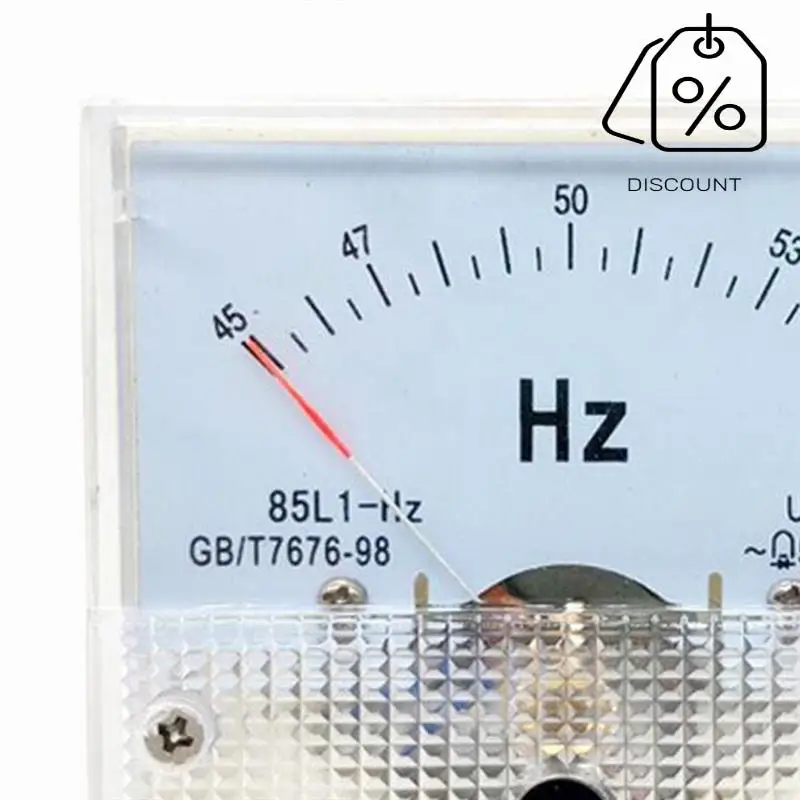 85L1-HZ Square Pointer Type AC 380V Analog Panel Frequency Meter Tester Gauge Hertz Indicator 45-55Hz 65X65mm-Y48A