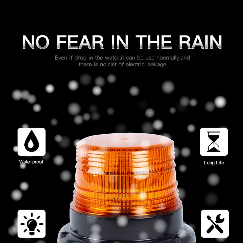 Car Strobe Light Emergency Car Rotating Traffice Indication Car Flash Beacon Light LED Orange Blue Red Flash Car Warning Light