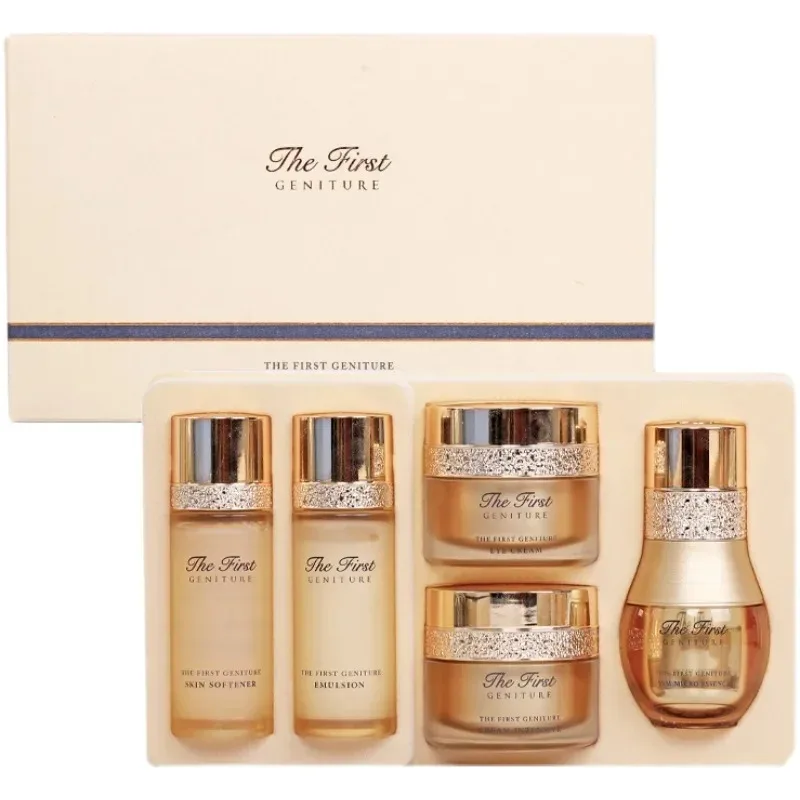 

the first genitue 5pcs special gift set Moisturizing Anti-Wrinkle Repair skin care products sample kit