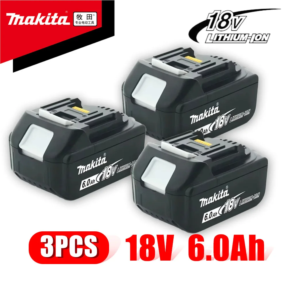 100 % originaler, echter Makita 6Ah brandneuer 18-V-Akku für MAKITA-Werkzeug BL1830B BL1850B BL1850 BL1840 BL1860 BL1815 Werkzeug DTW700