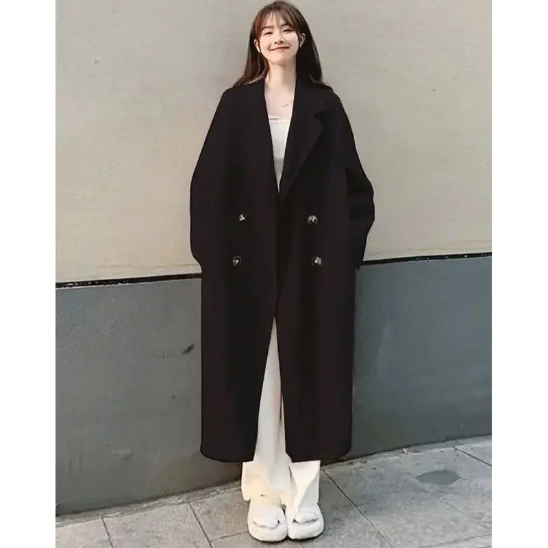 Women's Coats 2023 New in Vintage Harajuku Fashion Autumn Women's Clothing Long Sleeve Tops Korean Style Thick Long Coat