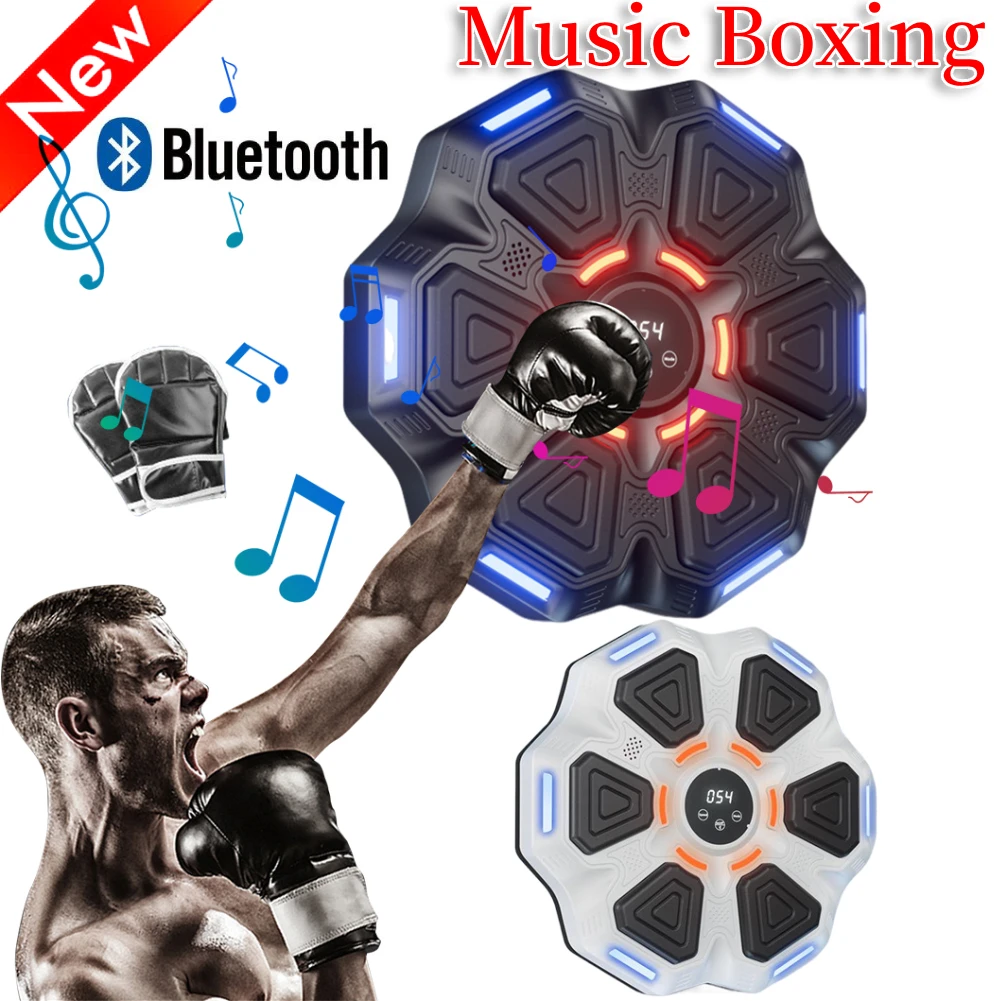 Music Boxing Machine Boxing Reaction Wall Target Smart Bluetooth Boxing Trainer Sandbag Punching Bag for Adult Kid Home Exercise