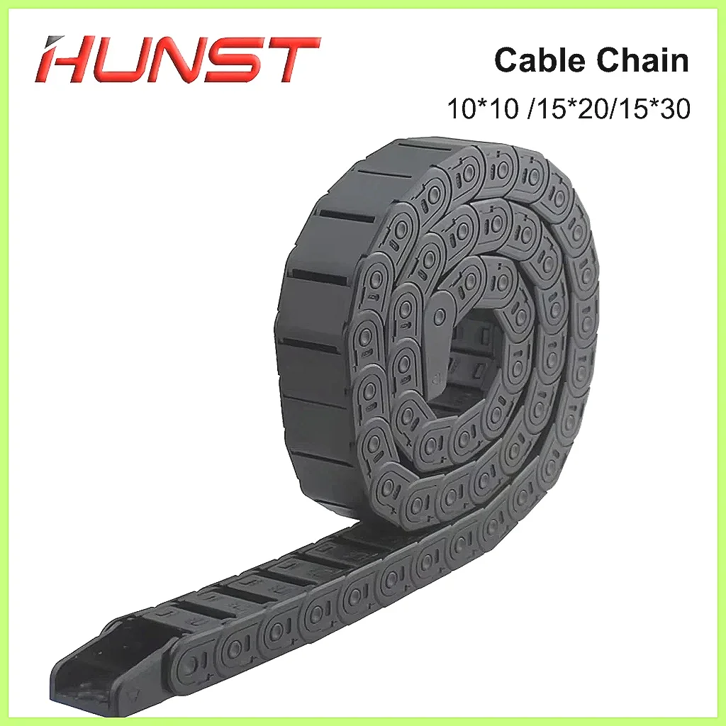 HUNST Cable Chain 7x7 10x10 15x20 15x30mm 1M Non-Opening Semi-Enclosed Plastic Drag Chain for CNC Machine Wire Protection