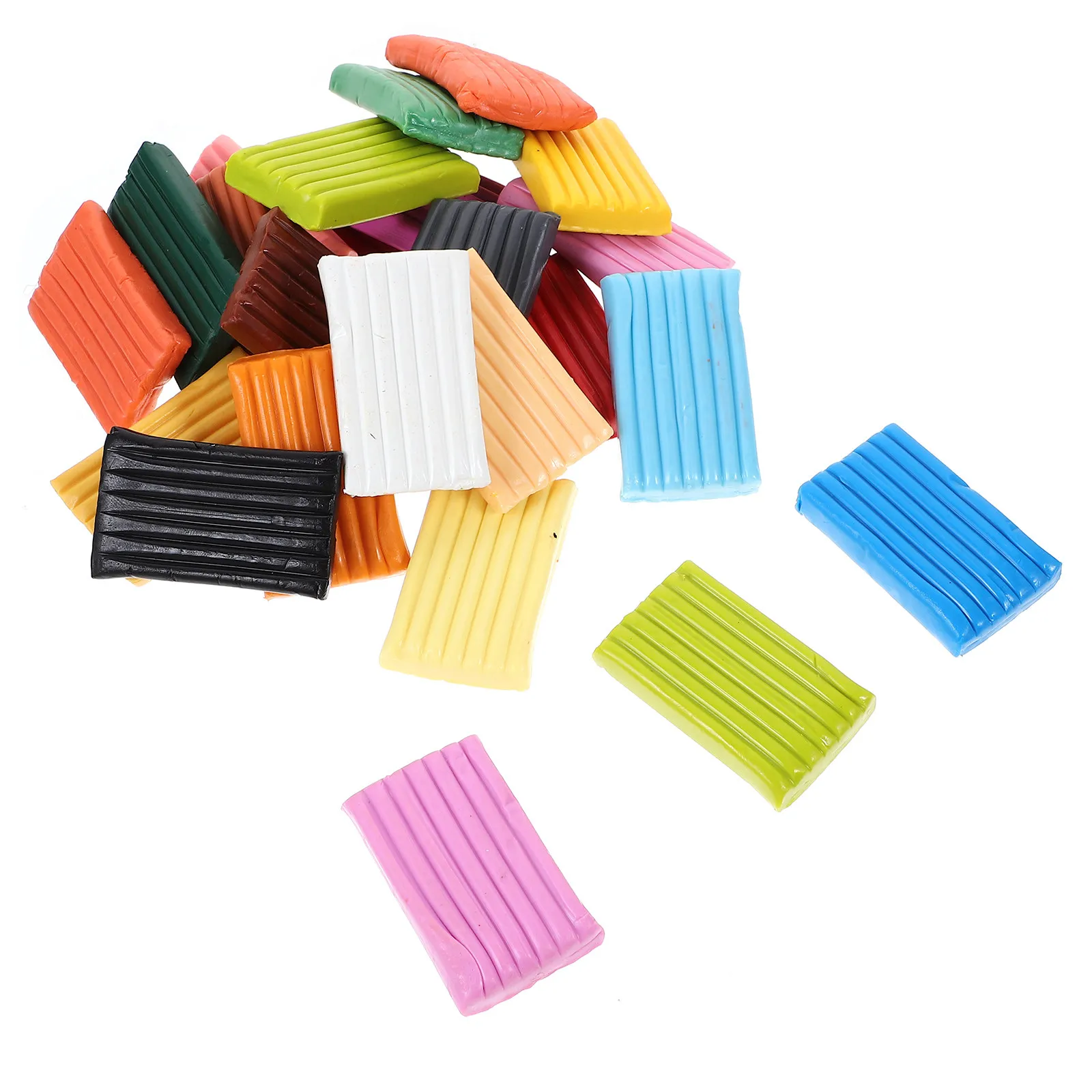 1 Box Soft Polymer Diy Kit Bright Color Modeling Clay Set For Crafts Sculpture Keychain Phone Charm Clay Craft Kit For