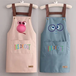 Inside Out 2 Apron for Wimen Men Disney Anime Joy Anger Sadness Expression Pinafore Home Kitchen Antifouling Pinny Adult Gift