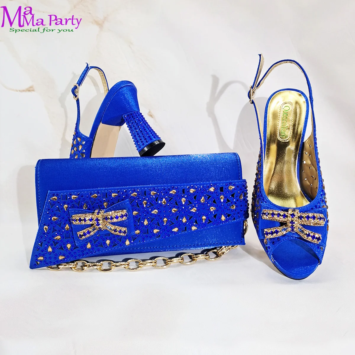 Mature New Fashion Classics Design Italian Women Shoes and Bag to Match in Wine Color Comfortable Heels for Party - view 6