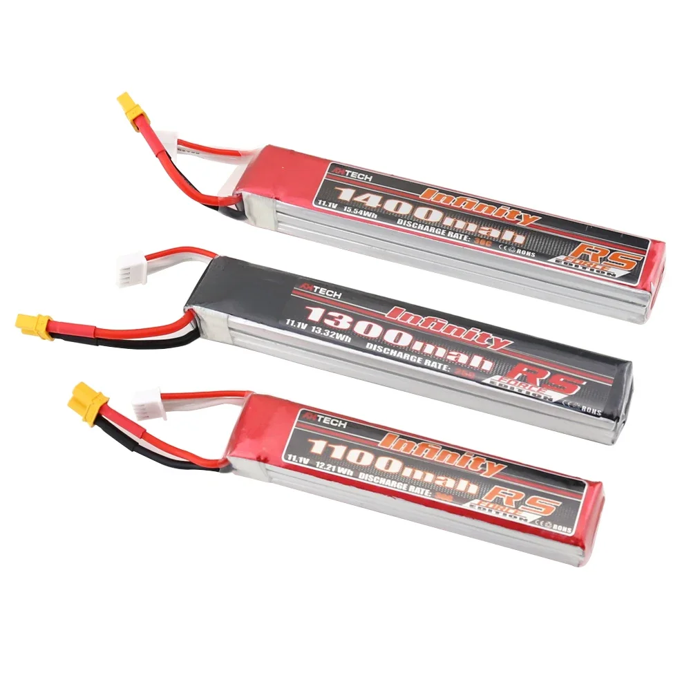 Infinity Water Gun Lipo Battery 1300mAh 1100mAh 1400mAh 25C 30C 3S  11.1V  XT30 Plug Tamiya SM Connector RC Parts