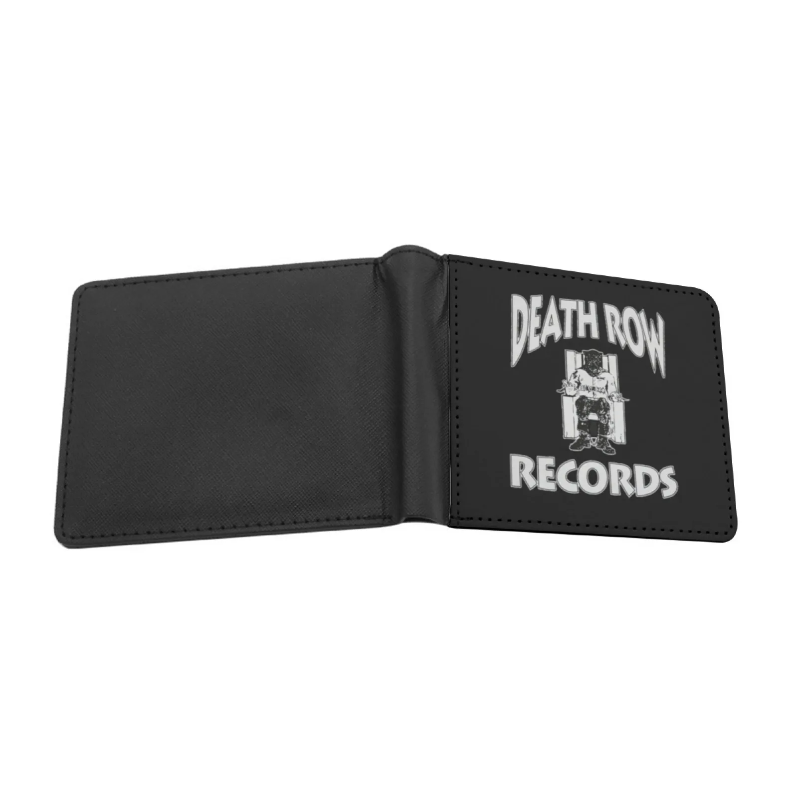 Death Row Records Personalized Men's Leather Wallet Credit Card Pouch Purse Dossiers Du Couloir De La Mort 2Pac Rap Hip Hop