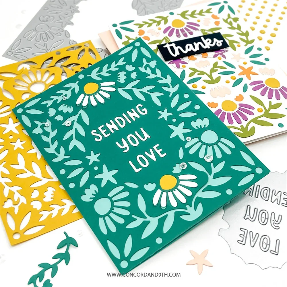 Betoverde Tuin Deco Stencil Pack Handgemaakte Wenskaarten Metalen Stansen En Stempels Diy Scrapbooking Papieren Kaarten Bloemblaadjes