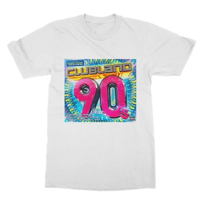 

Clubland 90s ~ Classic Unisex T-Shirt Vintage Style 70s 80s -Unisex T-Shirts Worldwide 5 Star Reviews