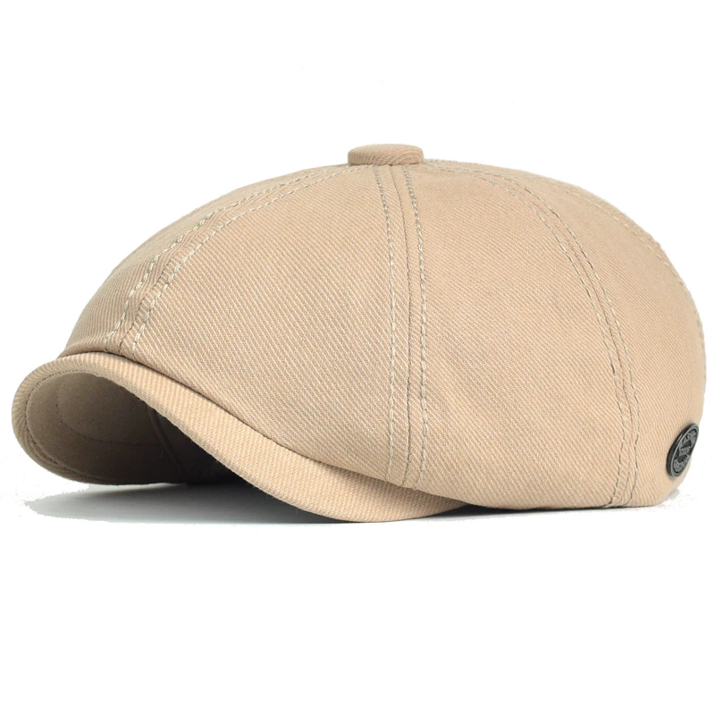 Unisex Four Seasons Algodão Jornaleiro Caps, Chapéu octogonal, Boné Casual Boinas, Viseira Gatsby, Chapéu Liso Ivy