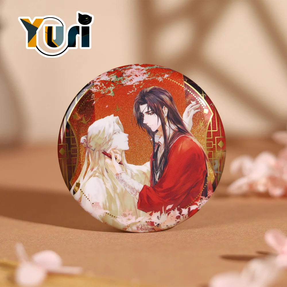 

Yuri Anime Tian Guan Ci Fu TGCF Hua Cheng Xie Lian Badge Costume Bag Brooch Pin Display Official Cute Cosplay Props C
