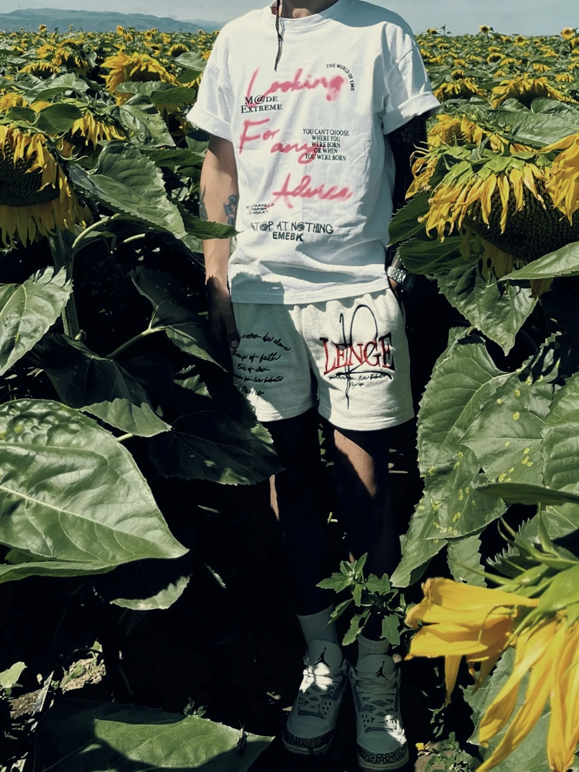 American Sle Baskeall ort กางเกงผู้ชายฤดูร้อนไฮสตรีท ไวบ์ลำลองหลวมพอดีห้าส่วนเย็บปักถักร้อยอินเทรนด์ขาตรง