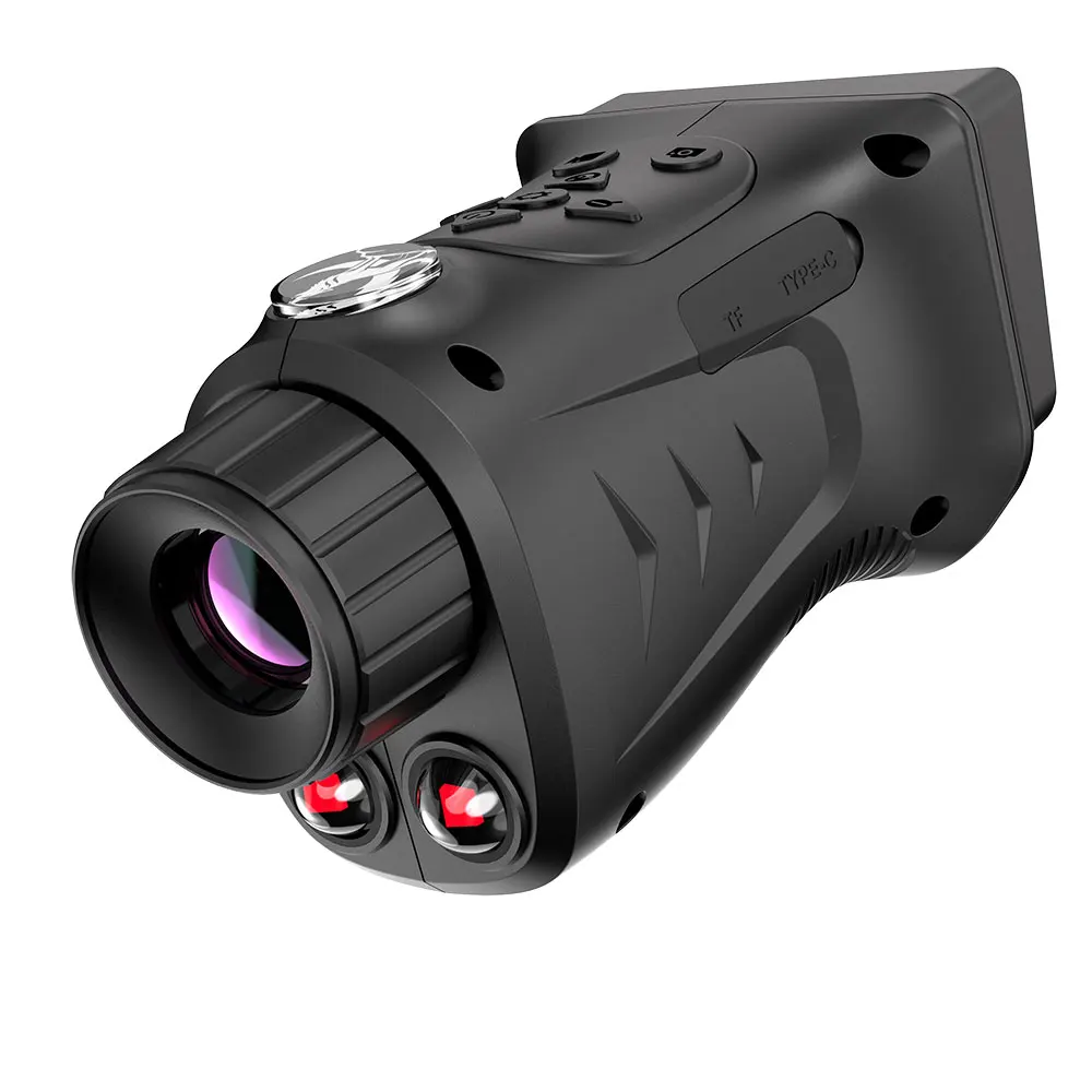 Telescopio de Visión Nocturna Infrarroja 4k Recargable con Zoom Digital 18x, Alcance de 900m en Oscuridad Total, Pantalla Grande de 2.8 Pulgadas, Monocular de Visión Nocturna