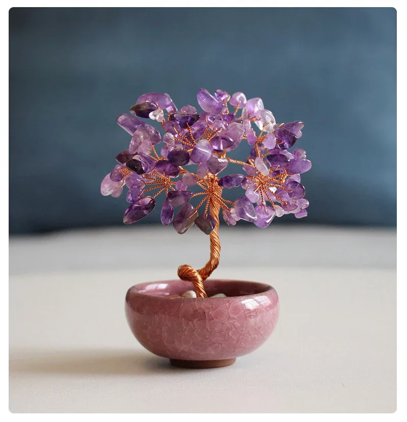 Crystal Tree For Hippie Room Decor Money Tree Reiki Healing Feng Shui Ornaments For Positive Energy Meditation Accessories