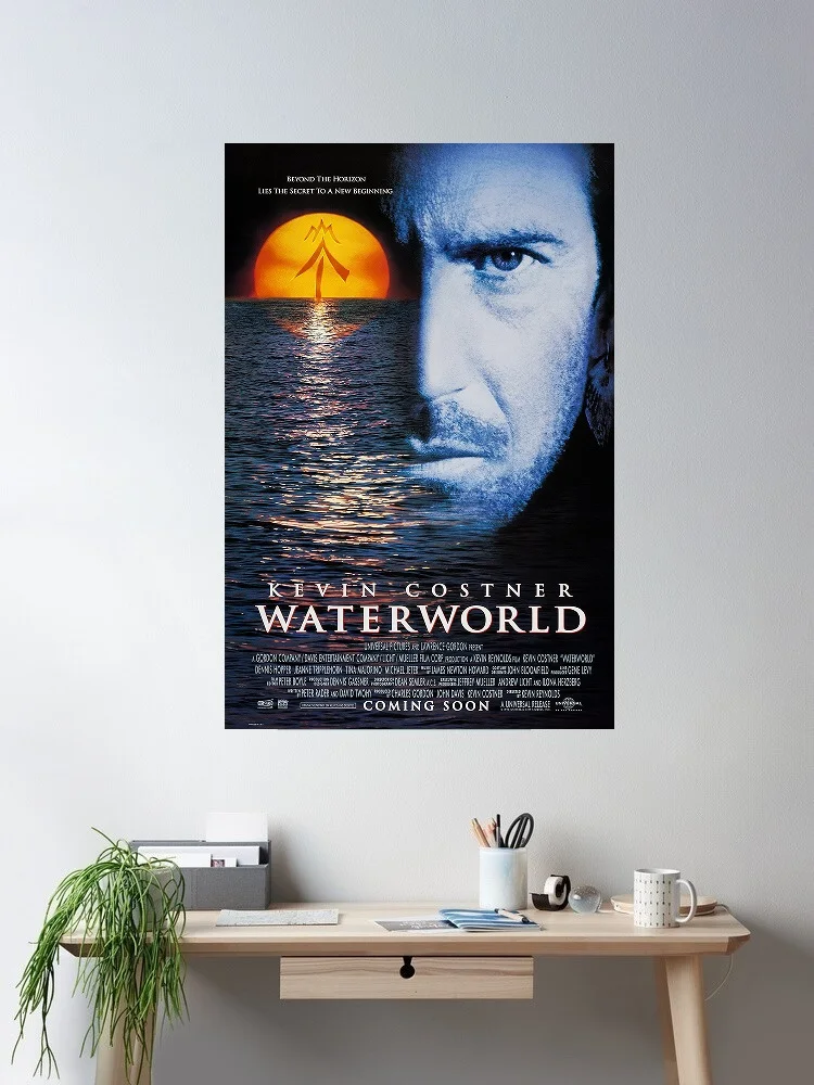 Waterworld Movie, Art Print Silk Poster Home Wall Decor