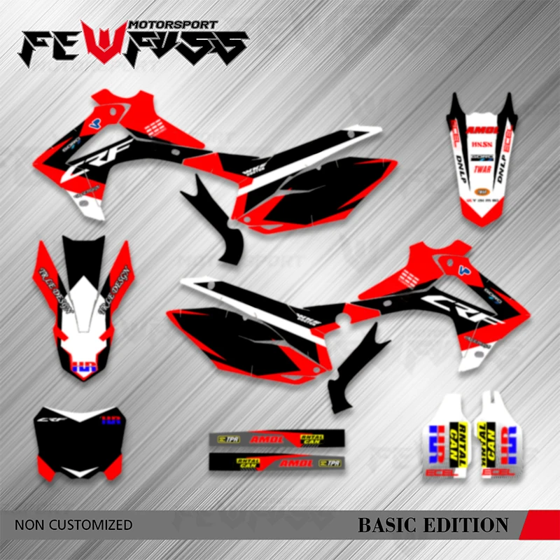 

Fewfuss для HONDA CRF250 2014 2015 2016 2017 CRF450 2013 2014 2015 2016 мотоциклетные графические наклейки наклейки номер имя на заказ