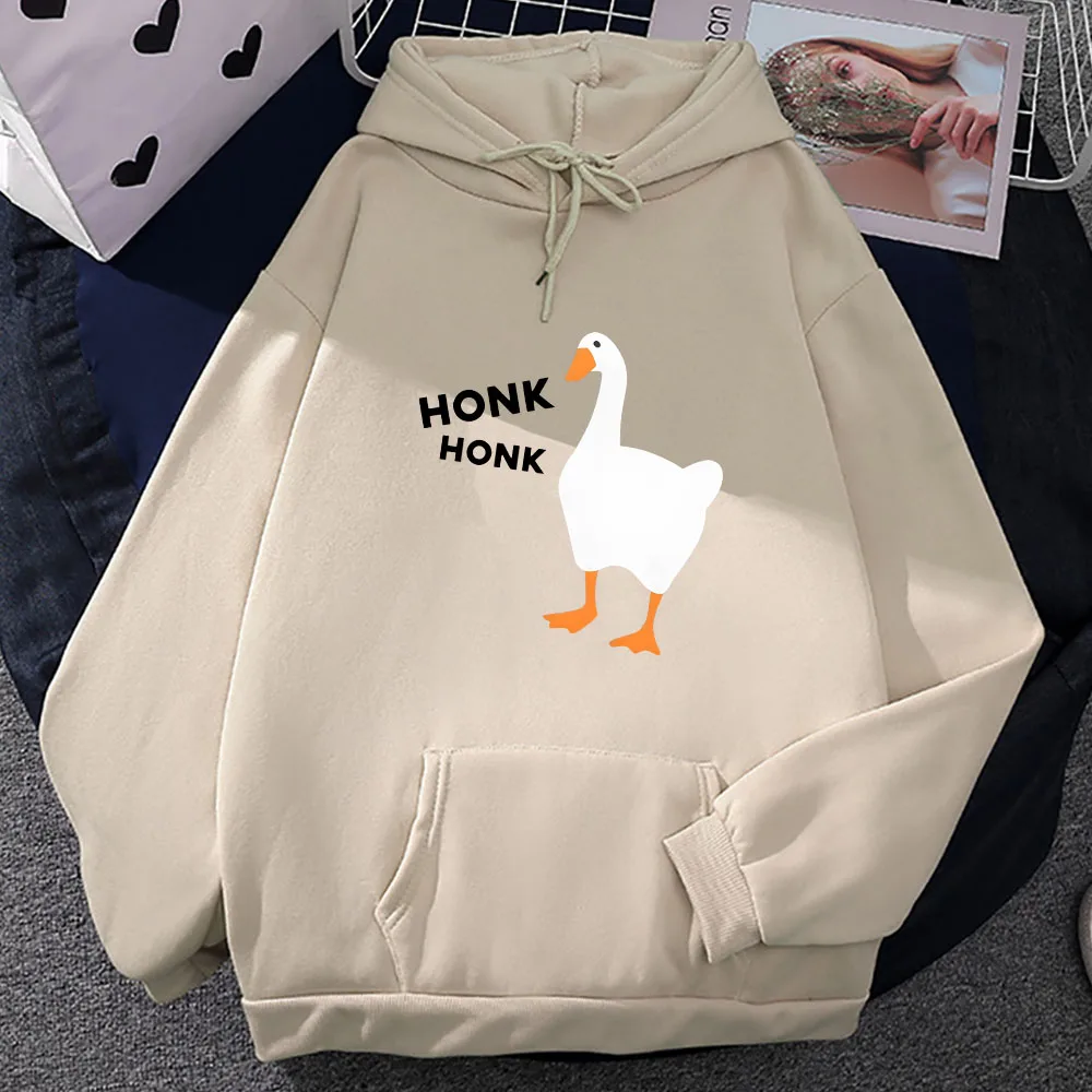 Honkus Ponkus Goose การ์ตูนกราฟิก Hoodies ผู้ชาย/ผู้หญิง Casual Pullovers ฤดูใบไม้ร่วงขนแกะเสื้อผ้าคุณภาพสูงการพิมพ์เสื้อ