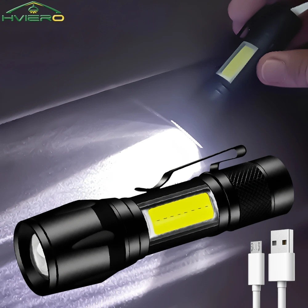 

1/2/3/4/5/8/10PCS Mini Led Focus Adjustable Side Lamps Flashlight Battery Charges Convenient Ultra Bright Camping Hiking Light