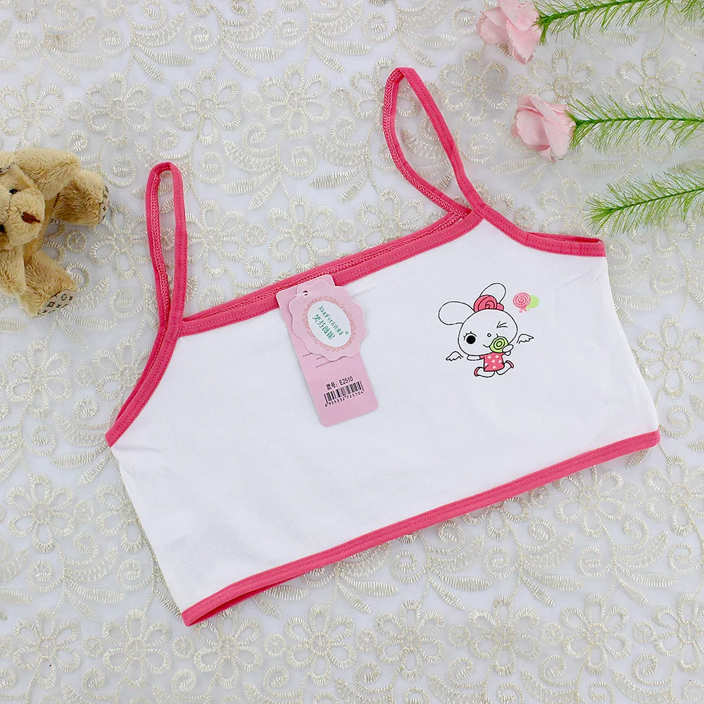 3pc/Lot Girls Teenage Underwear Children Cotton Young Training Bra Kids Teens Puberty Crop Top 7-14 Years