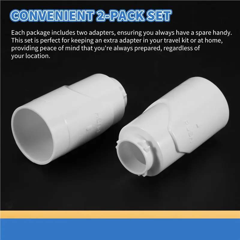 [NEWA76K!】 CPAP Hose Adapter 2PCS Set For Resmed Airmini, Tubing Travel Adapter–Connects To 22Mm Mask Diameter