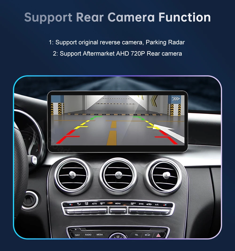 Multimedia-Display für Benz C-Klasse W205 GLC V-Klasse W447 2015-2019 NTG5.0 Touchscreen Wireless Carplay Navigation Android Auto – Detail 17