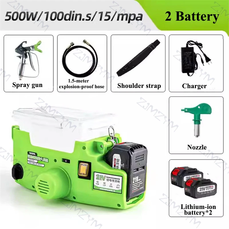 New High Power Airless Sprayer Electric Paint Sprayer Gun Backpack Handheld Wall Sprayer Portable Paint