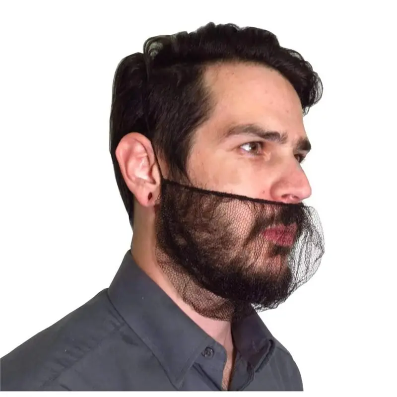 ABZA-150Pcs Beard Protector Nets Breathable Beard Protector Nets Men's Beard Styling Tools